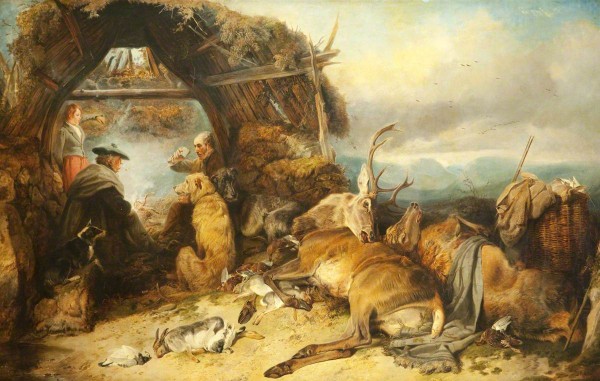 A group of hunters and their hunt by Richard Ansdell
